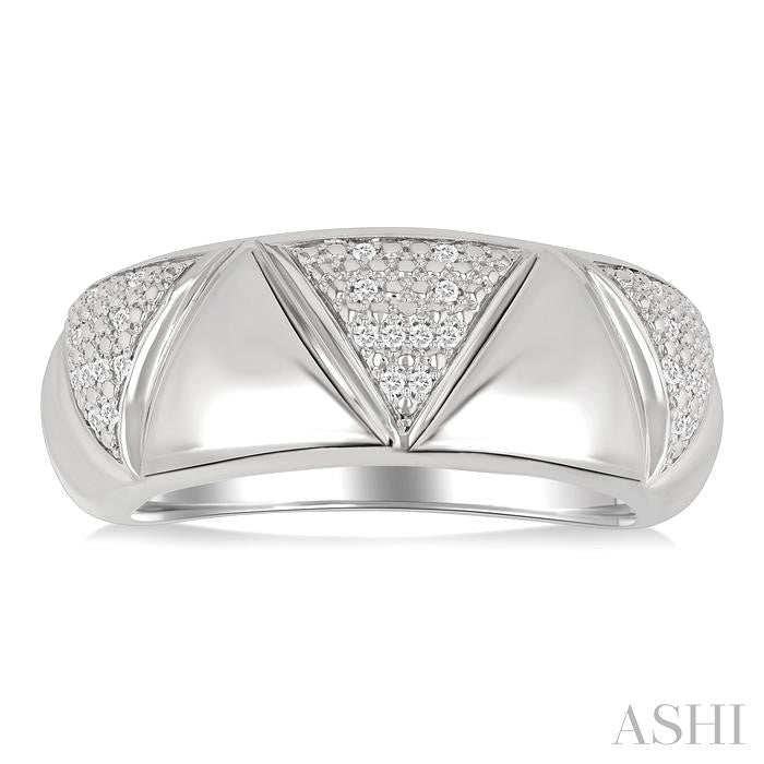 ASHI Silver Bold Fashion Wide Band 85748PPSSSLRG