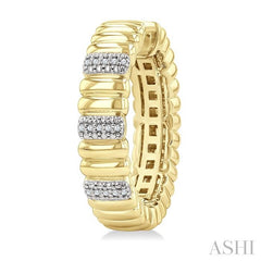 ASHI Gold Vermeil Bold Ribbed Diamond Fashion Hoop Earrings 85768PPSSSLER-GV
