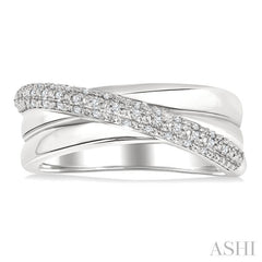 ASHI Silver Bold Criss Cross Fashion Band 85788PPSSSLRG