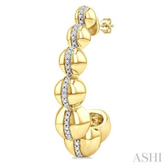 ASHI Gold Vermeil Bold Half Hoop Fashion Earrings 85869PPSSSLER-GV