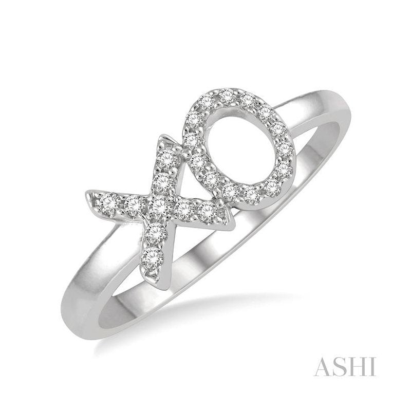 ASHI Stackable X & O Petite Diamond Fashion Ring 387E8PPTSWG