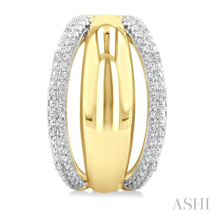 ASHI Gold Vermeil Bold Diamond Half Hoop Earrings 85878PPSSSLER-GV