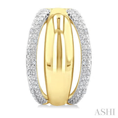 ASHI Gold Vermeil Bold Diamond Half Hoop Earrings 85878PPSSSLER-GV