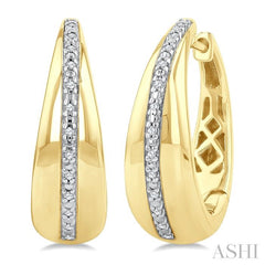ASHI Gold Vermeil Bold Diamond Hoop Earrings 85929PPSSSLER-GV