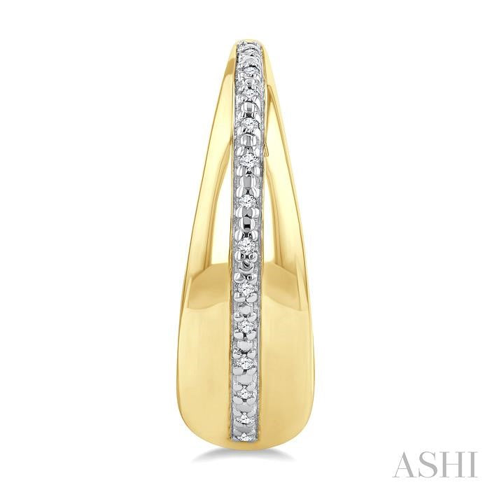 ASHI Gold Vermeil Bold Diamond Hoop Earrings 85929PPSSSLER-GV