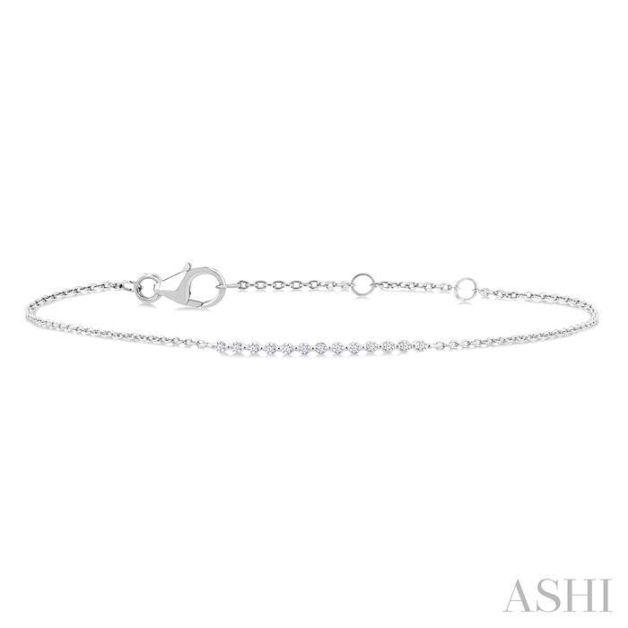 ASHI Silver Diamond Fashion Chain Bracelet 85938PPSSSLTB