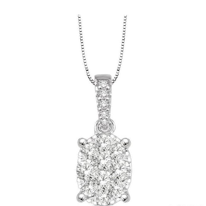Parkplace Jewelers Oval Shape Lovebright Essential Diamond Pendant 912A5PPFVPDWG