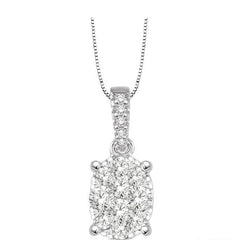 Parkplace Jewelers Oval Shape Lovebright Essential Diamond Pendant 912A5PPFVPDWG
