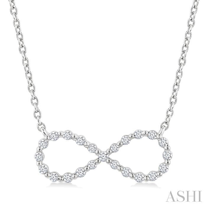 ASHI Silver Infinity Petite Diamond Fashion Pendant 85988PPSSSLPD