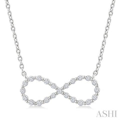 ASHI Silver Infinity Petite Diamond Fashion Pendant 85988PPSSSLPD