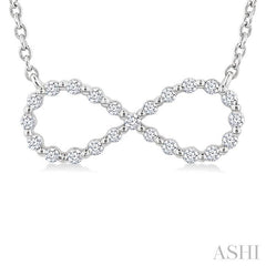ASHI Silver Infinity Petite Diamond Fashion Pendant 85988PPSSSLPD