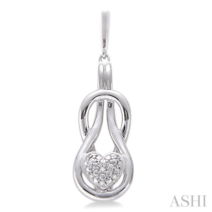 ASHI Silver Heart Shape Diamond Fashion Earrings 86129PPSSSLER