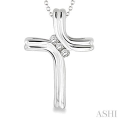 ASHI Silver Cross Diamond Fashion Pendant 86158PPSXSLPD