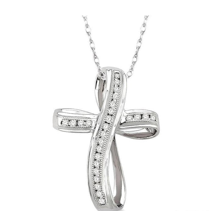 Parkplace Jewelers Channel Set Cross Diamond Pendant 95346PPTXPDW
