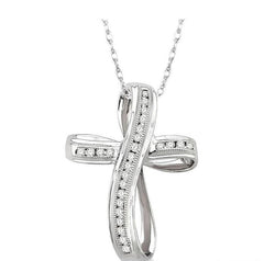 Parkplace Jewelers Channel Set Cross Diamond Pendant 95346PPTXPDW