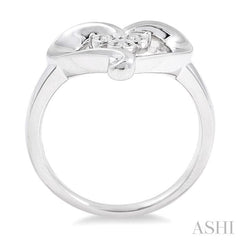 ASHI Silver Heart Shape Diamond Fashion Ring 86459PPSSSLRG