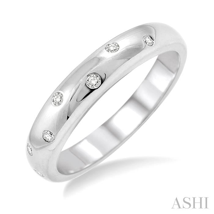 ASHI Silver Diamond Fashion Band 86599PPSSSLWB