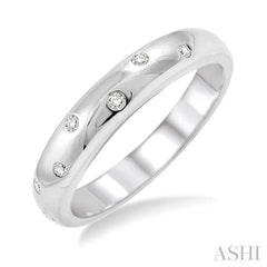 ASHI Silver Diamond Fashion Band 86599PPSSSLWB