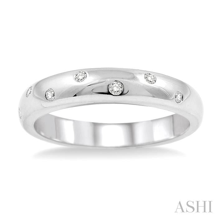 ASHI Silver Diamond Fashion Band 86599PPSSSLWB