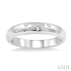 ASHI Silver Diamond Fashion Band 86599PPSSSLWB