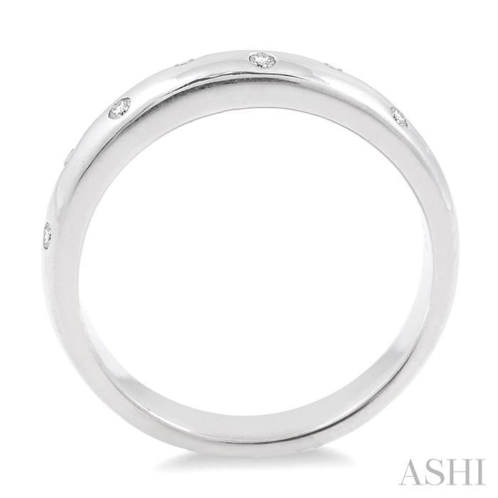 ASHI Silver Diamond Fashion Band 86599PPSSSLWB