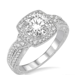 Parkplace Jewelers Round Shape Semi-Mount Halo Diamond Engagement Ring 268D4PPFVWG-SM