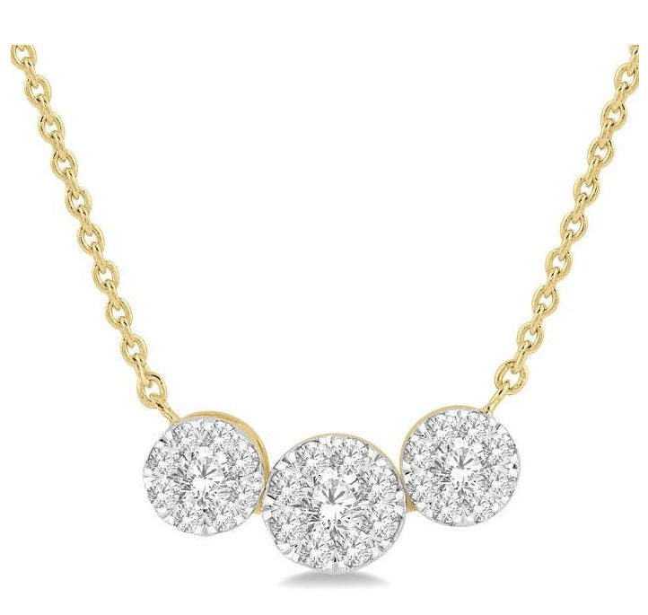 Parkplace Jewelers Round Shape Past Present & Future Lovebright Essential Diamond Necklace 9962UPPFVNKYW