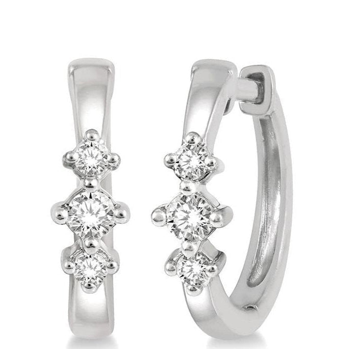 Parkplace Jewelers Past Present & Future Petite Diamond Huggie Fashion Earrings 677V8PPFGERWG