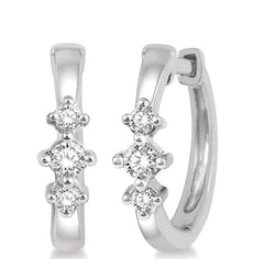 Parkplace Jewelers Past Present & Future Petite Diamond Huggie Fashion Earrings 677V8PPFGERWG