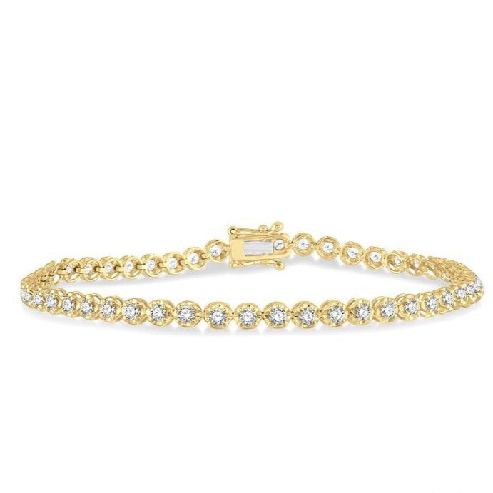 Parkplace Jewelers Illusion Diamond Tennis Bracelet 70252PPTGYG
