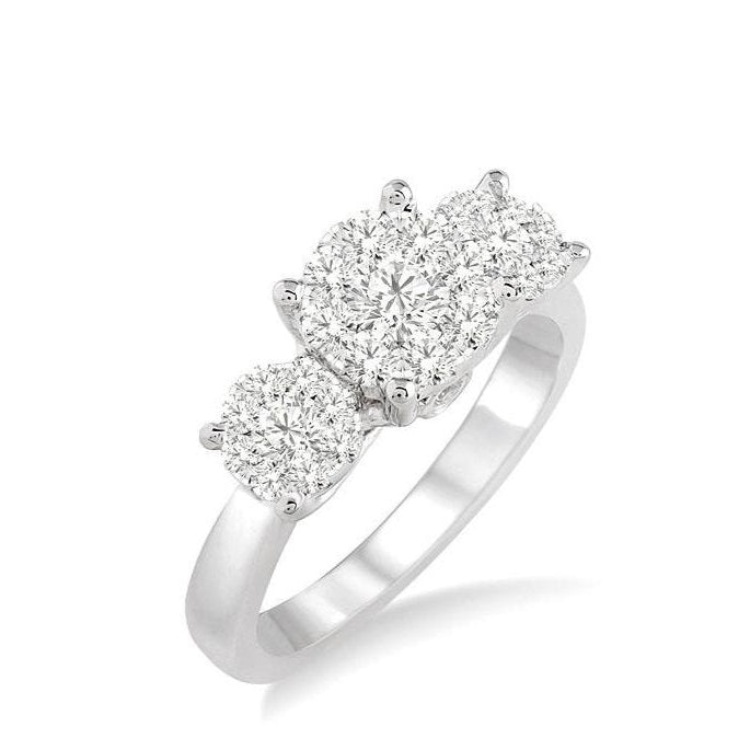 Parkplace Jewelers Round Shape Past Present & Future Lovebright Essential Diamond Engagement Ring 36923PPFVWG