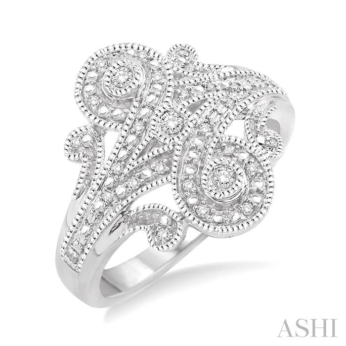 ASHI Silver Bezel Diamond Fashion Ring 87428PPSXSLRG