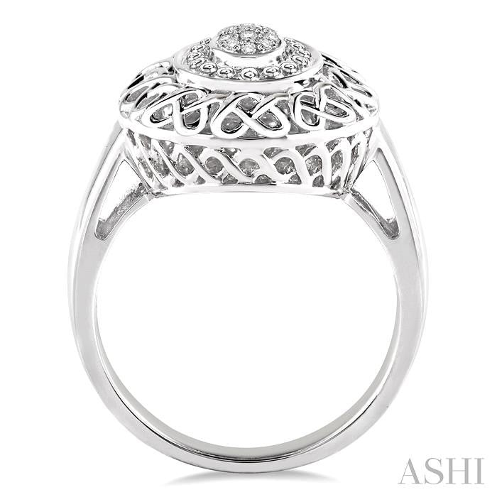 ASHI Silver Oval Shape Diamond Ring 87829PPSSSLRG