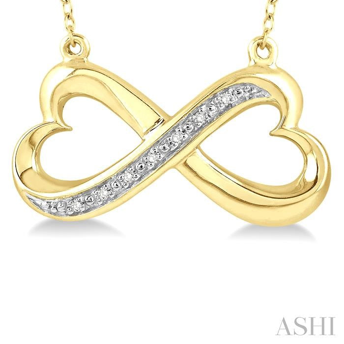 ASHI Gold Vermeil Infinity Heart Shape Diamond Fashion Pendant 87839PPSSSLPD-GV