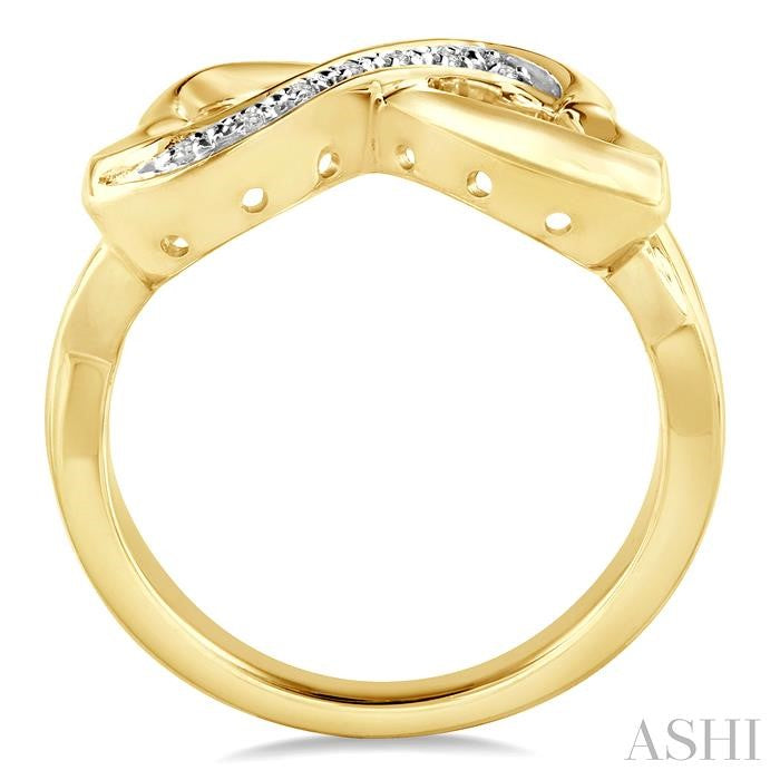 ASHI Gold Vermeil Infinity Heart Shape Diamond Fashion Ring 87839PPSSSLRG-GV