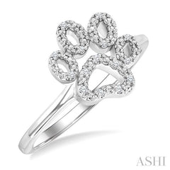 ASHI Silver Dog Paw Diamond Fashion Ring 87909PPSSSLRG