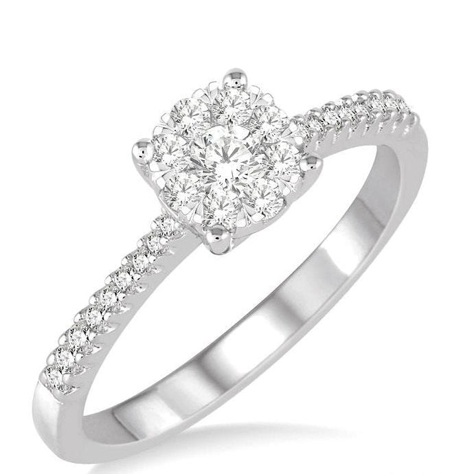 Parkplace Jewelers Round Shape Lovebright Essential Diamond Engagement Ring 150C4PPFVWG