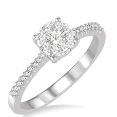 Parkplace Jewelers Round Shape Lovebright Essential Diamond Engagement Ring 150C4PPFVWG