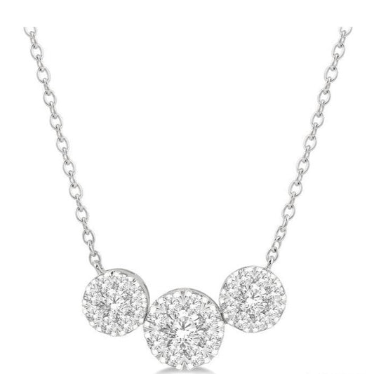 Parkplace Jewelers Round Shape Past Present & Future Lovebright Essential Diamond Necklace 99621PPFGNKWG-1.50