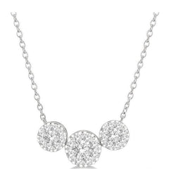 Parkplace Jewelers Round Shape Past Present & Future Lovebright Essential Diamond Necklace 99621PPFGNKWG-1.50