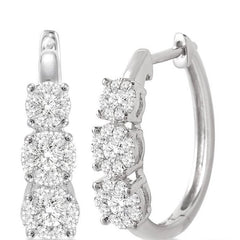 Parkplace Jewelers Round Shape Past Present & Future Lovebright Essential Diamond Hoop Earrings 910A2PPFVERWG
