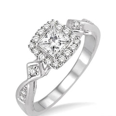 Parkplace Jewelers Princess Shape Halo Diamond Engagement Ring 15833PPFHWG-LE