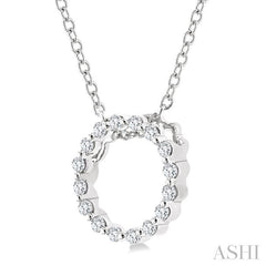 ASHI Silver Circle Petite Diamond Fashion Pendant 88908PPSSSLPD