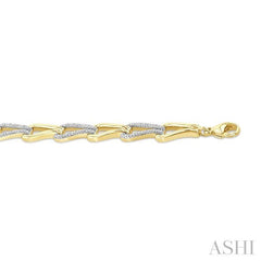 ASHI Gold Vermeil Bold Knot Diamond Fashion Bracelet 88940PPSSSLTB-GV