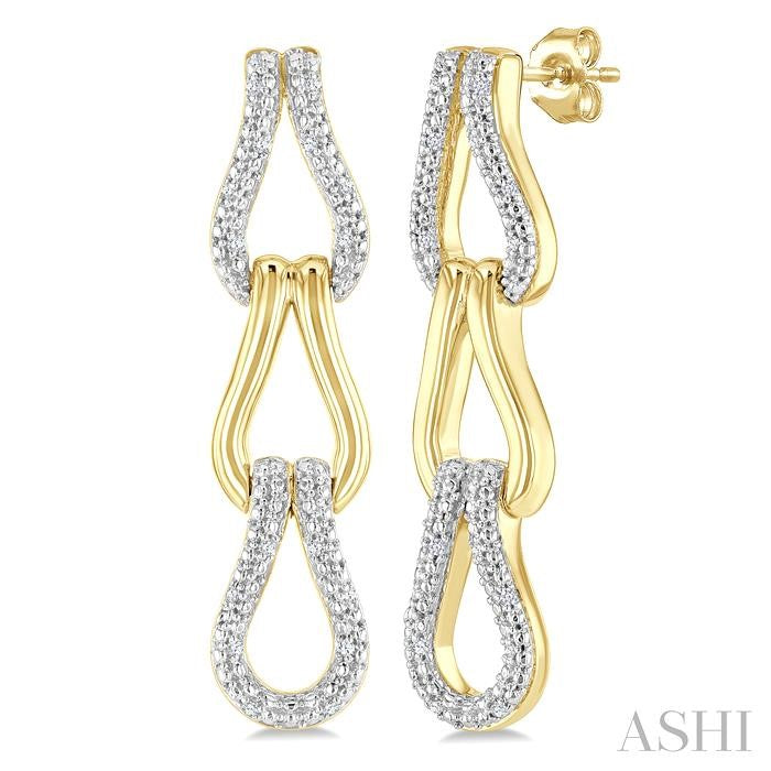 ASHI Gold Vermeil Bold Knot Diamond Fashion Earrings 88948PPSSSLER-GV
