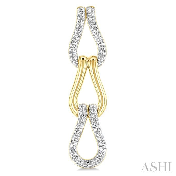 ASHI Gold Vermeil Bold Knot Diamond Fashion Earrings 88948PPSSSLER-GV