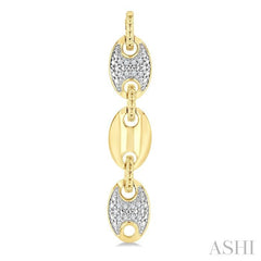 ASHI Gold Vermeil Bold Mariner Link Diamond Fashion Earrings 88968PPSSSLER-GV
