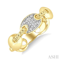 ASHI Gold Vermeil Bold Mariner Link Diamond Fashion Ring 88969PPSSSLRG-GV