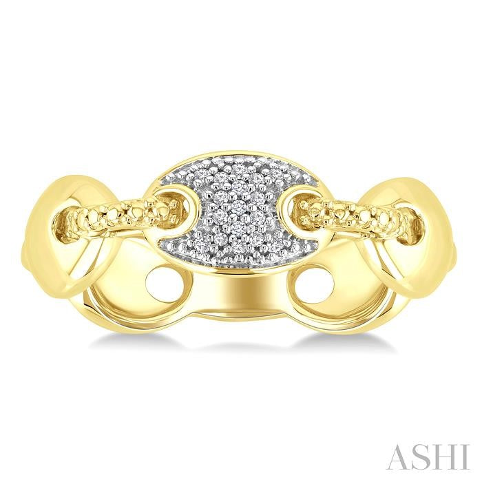 ASHI Gold Vermeil Bold Mariner Link Diamond Fashion Ring 88969PPSSSLRG-GV