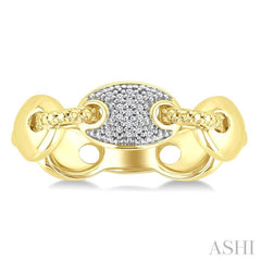 ASHI Gold Vermeil Bold Mariner Link Diamond Fashion Ring 88969PPSSSLRG-GV